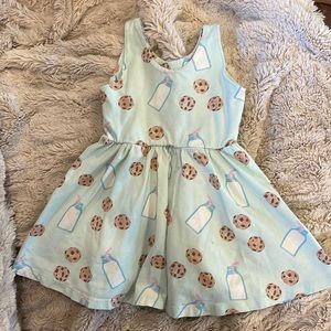 Monica and Andy Cookie and Milk dress. Size 2T. One small stain. Smoke free home